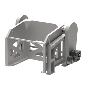 Bin dumper designed for the food processing industry, ensuring efficient and safe emptying of bins for streamlined material handling.