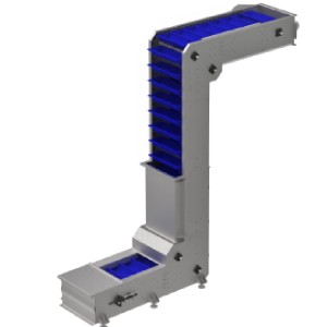 Food processing elevators designed for bulk material handling, featuring robust construction for efficient and reliable vertical transportation in food production.