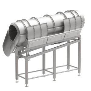 Rotary separators, washing systems, and flavoring tumblers for food processing, designed for efficient sorting, cleaning, and flavor application in industrial applications.