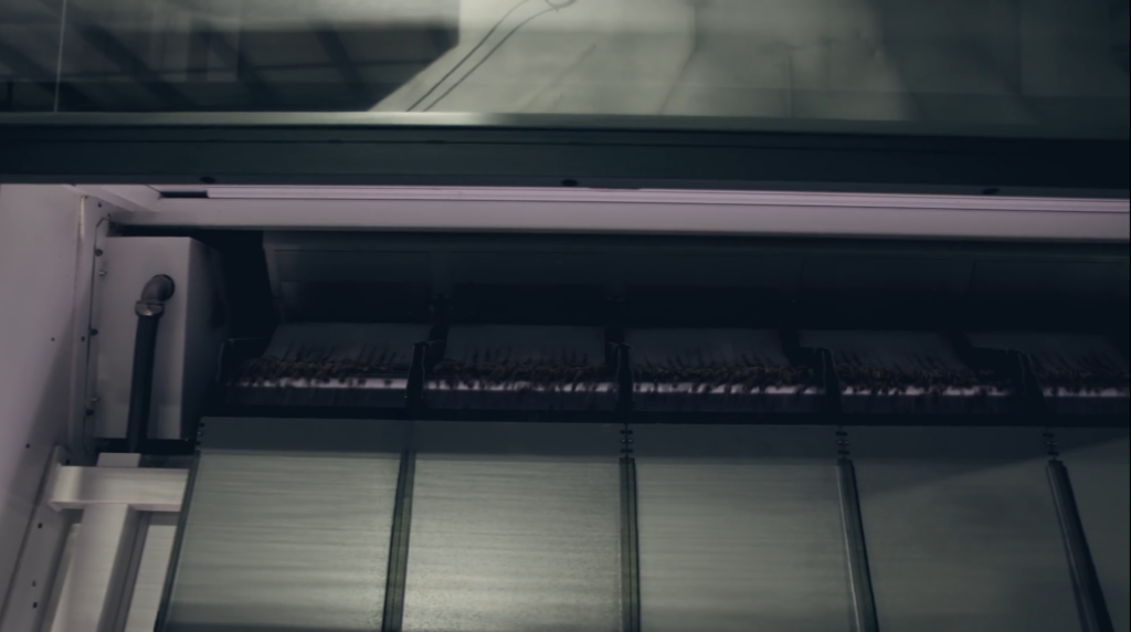 Nut processing system designed for sanitary and safe operations, featuring stainless steel construction, advanced sorting mechanisms, and efficient handling processes.