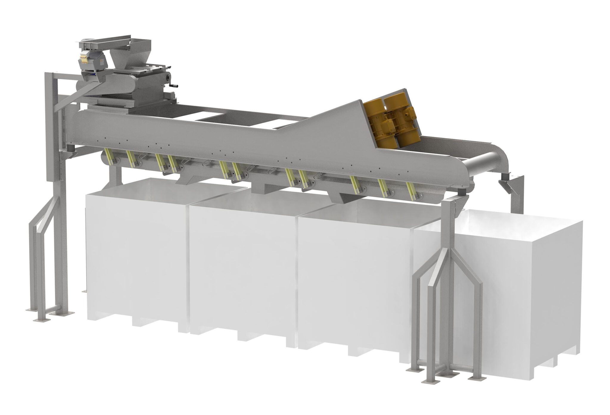 Industrial nut dicer and sizer combo machine designed for high-capacity food processing.