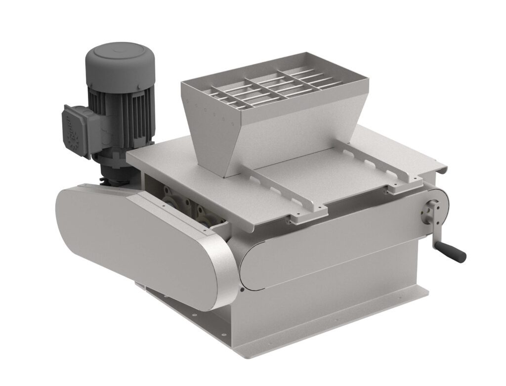 Industrial nut breaker and dicer machine designed for high-capacity food processing.