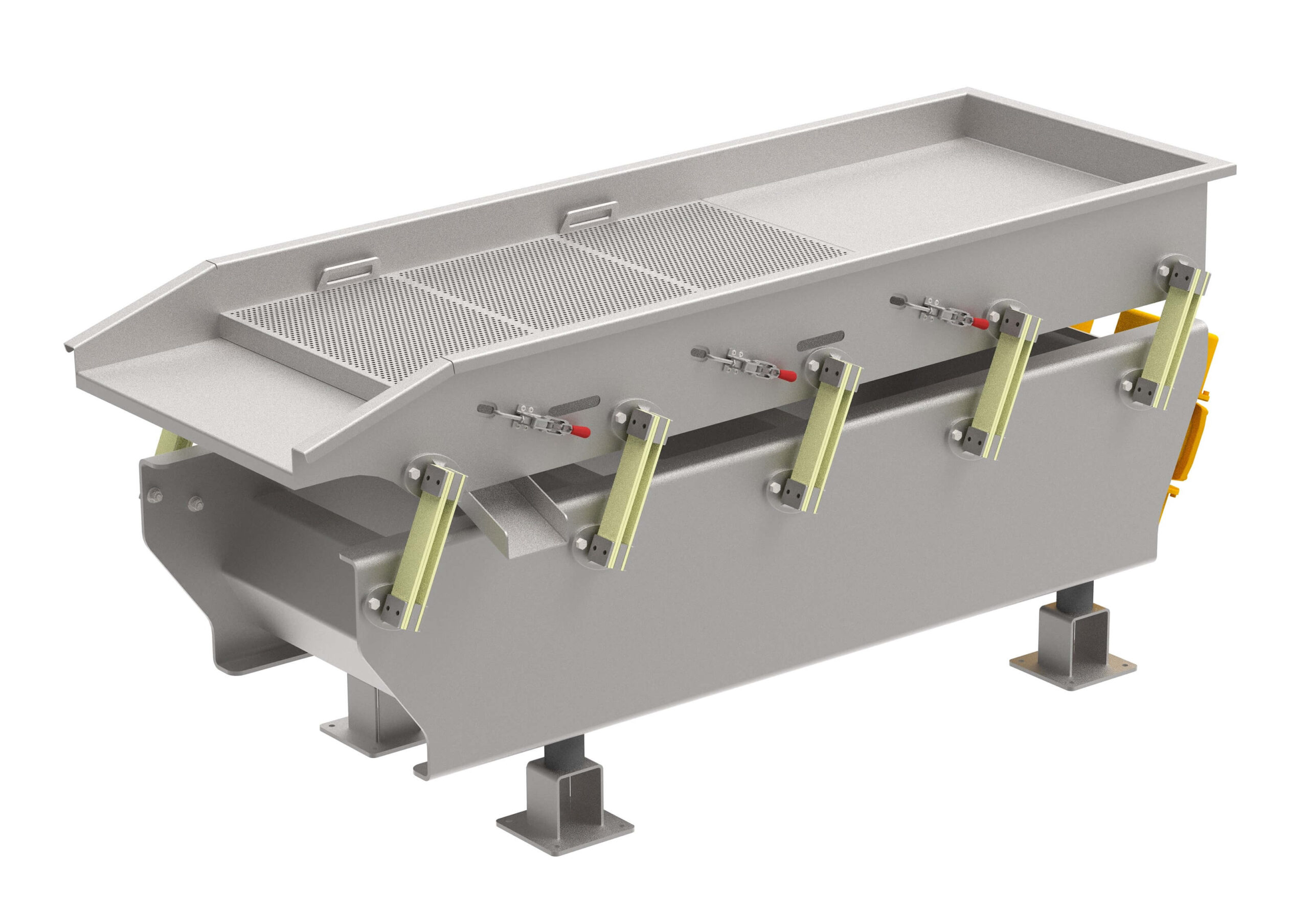 GWI's fines separation system removing fine particles from bulk food products.