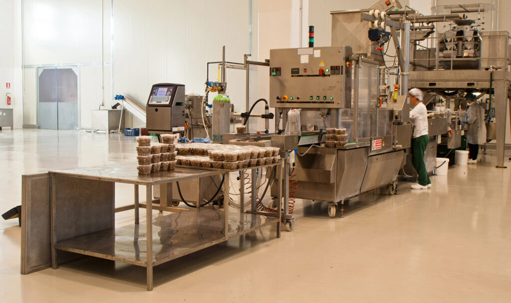Customizable olive processing system with automated conveyors and sorting equipment.